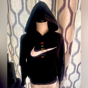 Nike Black Hoodie with Multicolor Logo